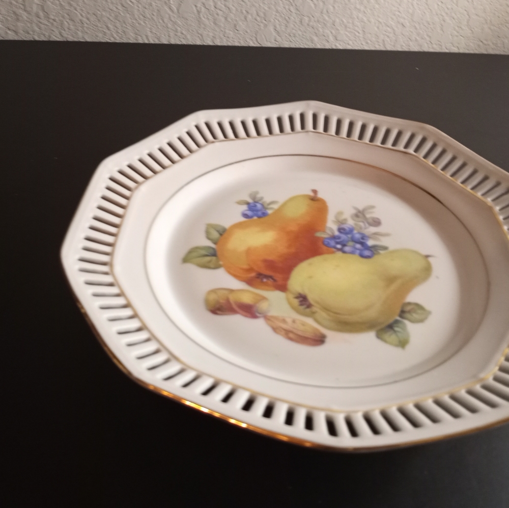 Vintage Schumann Arzberg Fruit Design Plate 12" Made in Germany